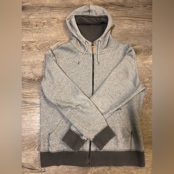 H&M light heather grey full zip hooded sweatshirt - Picture 1 of 2